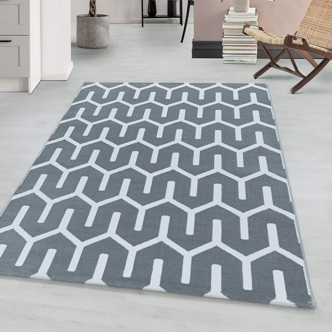 Kurzflor Wohnzimmerteppich Geometrisch Muster Soft Flur Teppich Wohnzimmer Schlafzimmer Flur Pflegel