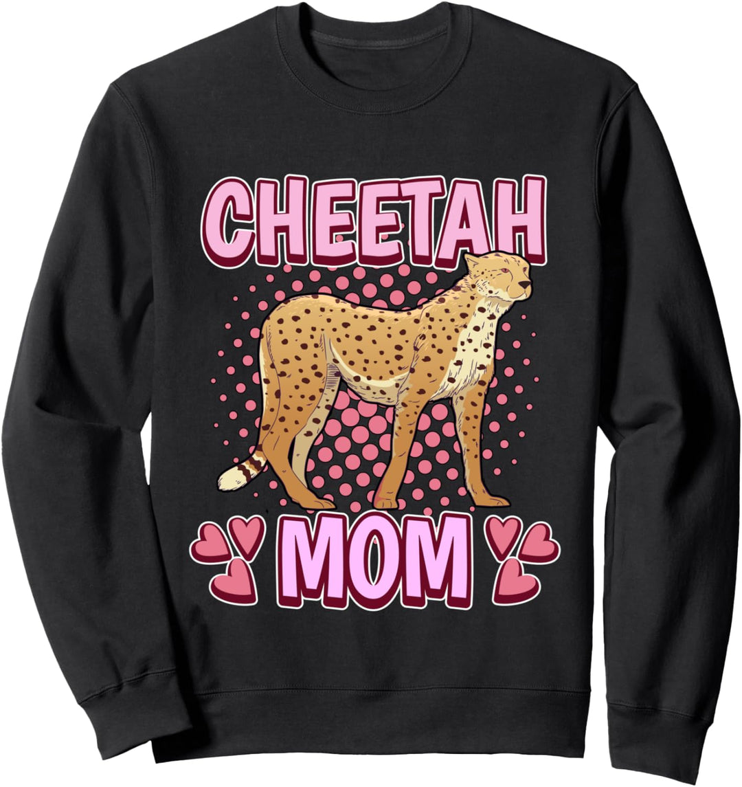 Damen Cheetah Mom Mama Muttertag Gepard Sweatshirt