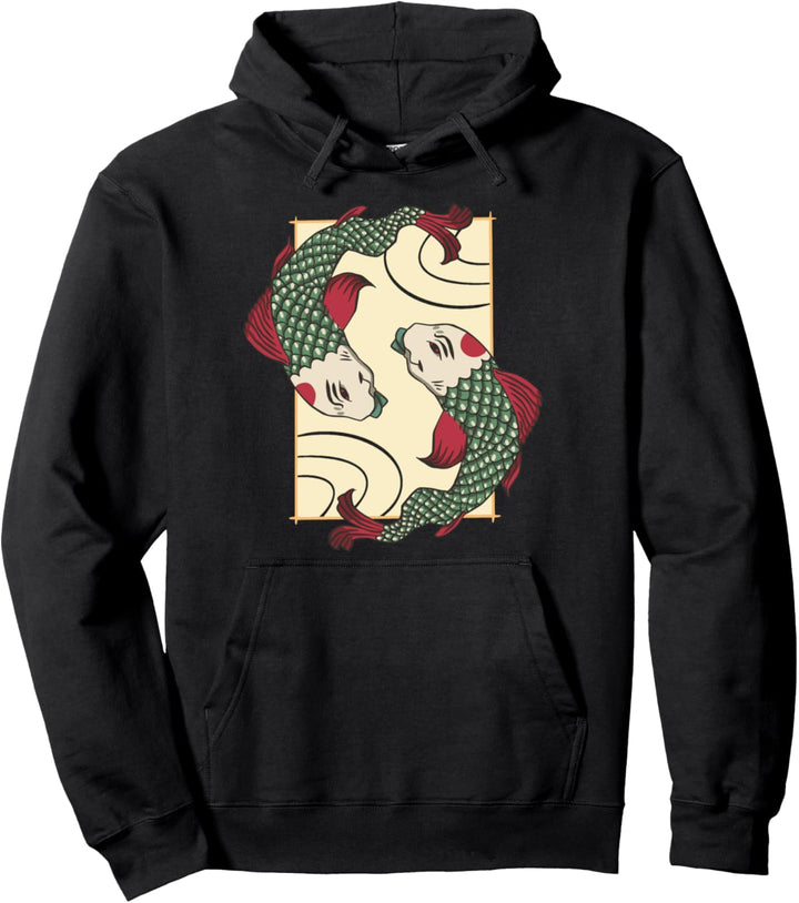 Japanischer Stil Koi-Fische Ying Yang Japan Pullover Hoodie