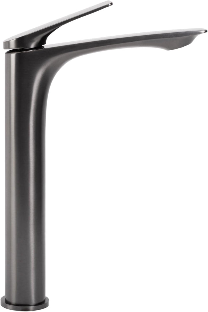 Rea Waschtischarmatur AVALON titanium High Wasserhahn Bad Badarmatur aus Messing Armatur für Waschbe