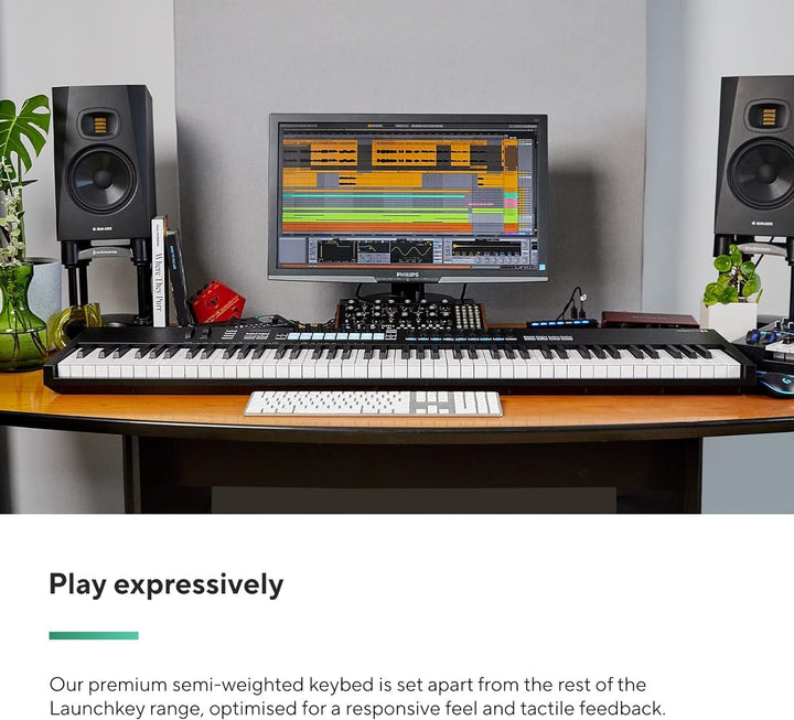 Novation Launchkey 88 [MK3] - Premium-MIDI-Controller-Keyboard mit 88 Tasten für die ausdrucksstarke