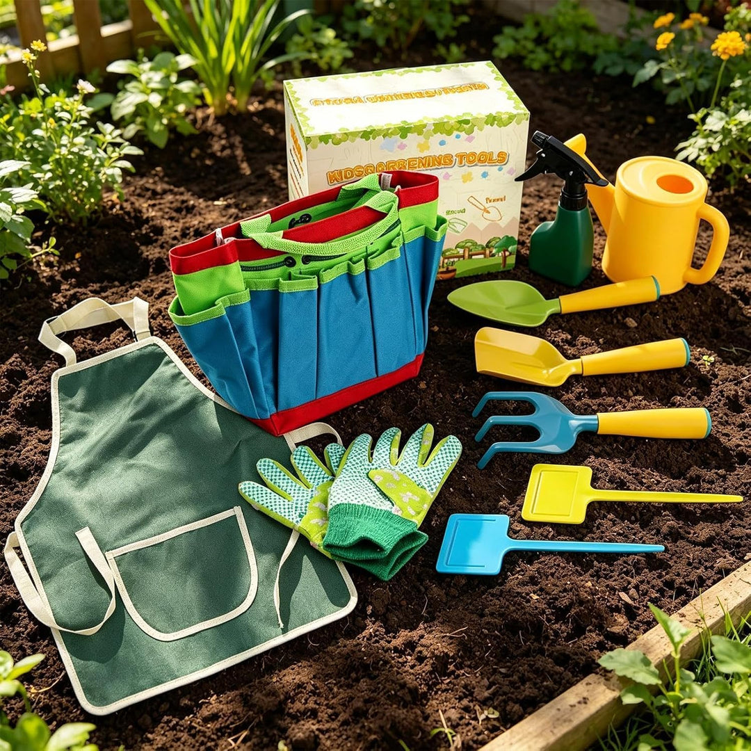 Kinder-Garten-Set Kleine Schürze | Kinder Gartenset Geeignet Für Und Mädchen, , Sand, Outdoor, Somme