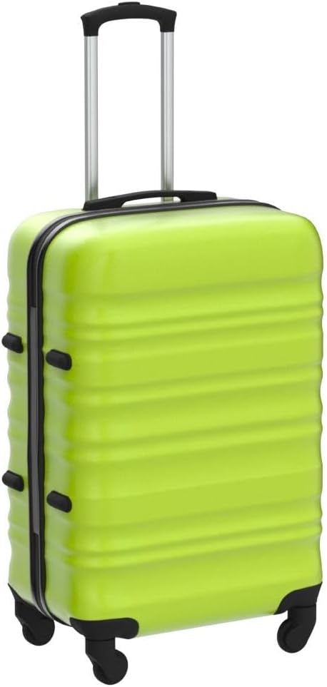 COOLIFE Hartschalen-Koffer Trolley Rollkoffer Reisekoffer mit TSA-Schloss und 4 Rollen (Grün, Handge