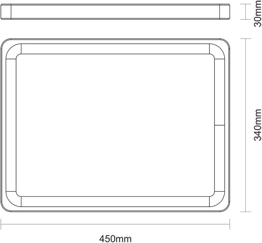 Tramontina Rechteckiges Servierbrett aus Teakholz mit Mineralöl-Finish, 45 x 35 cm