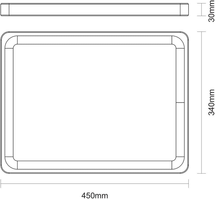 Tramontina Rechteckiges Servierbrett aus Teakholz mit Mineralöl-Finish, 45 x 35 cm
