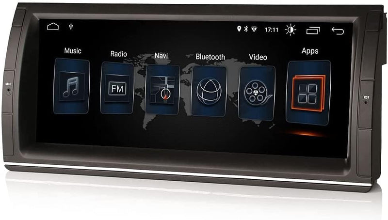 Erisin 10.25 Zoll Android 10.0 Autoradio mit GPS Navi Für BMW 5er E39 E53 M5 X5 Eingebauter CarPlay