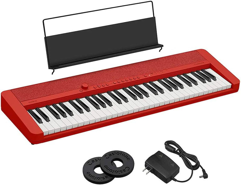 Casio CT-S1RDC2 Piano-Keyboard, Rot, Einheitsgrösse rot Single, rot Single