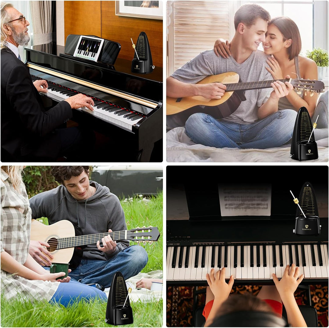 TERENCE Mechanisches Metronom für Klavier Gitarre Bass Violine Bass Metronom mit hoher Präzision Tra