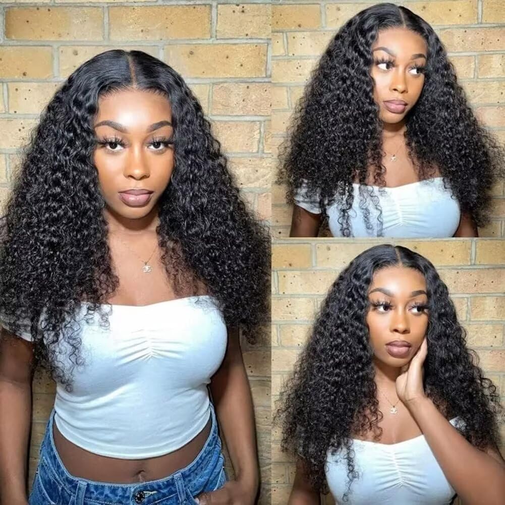 Echthaar Perücke Water Wave V Part Human Hair Wig For Women Culy V Part Human Hair None Lace Front W