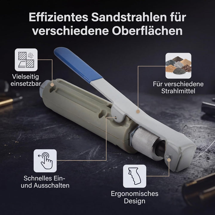 Sandstrahldüsefür Mehrere Medien Sandstrahler Düsenkopf mit 3 Keramikspitzen Entfernen Schleifflecke