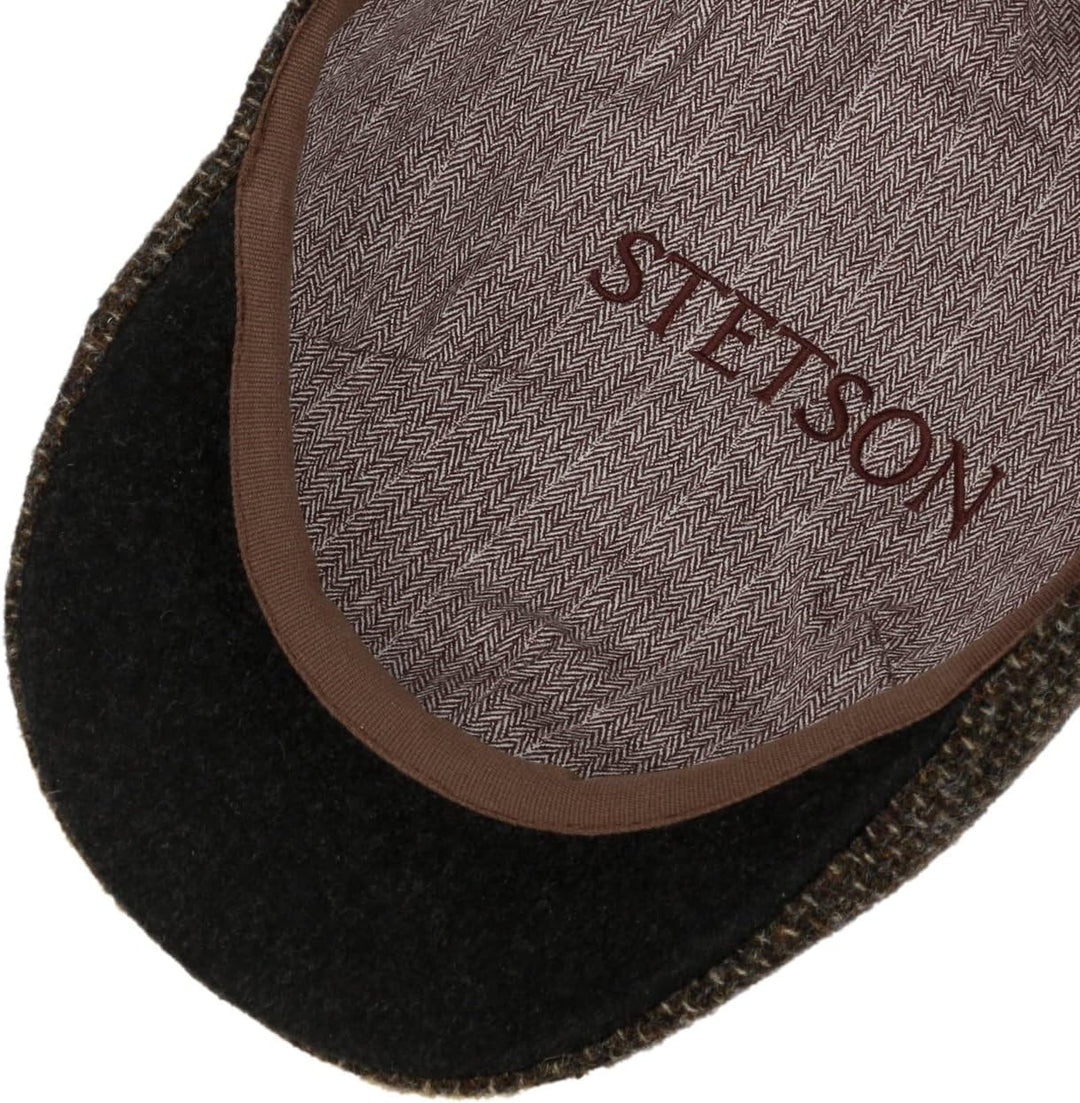 Stetson Texas Classic Wool Flatcap - Schiebermütze Herren - Herrenmütze mit Baumwollfutter - Schirmm