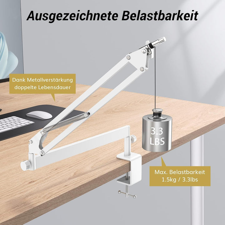 Mikrofon Arm Niedrig Profil, TONOR Low Profile Microphone Boom Arm Auf/Ab voll verstellbar für Gamin