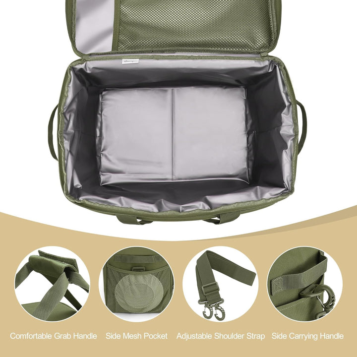 Kühltasche Faltbar, 30L Grosse Wasserdicht kühlbox Thermotasche, Isoliert Auslaufsicher Picknicktasc