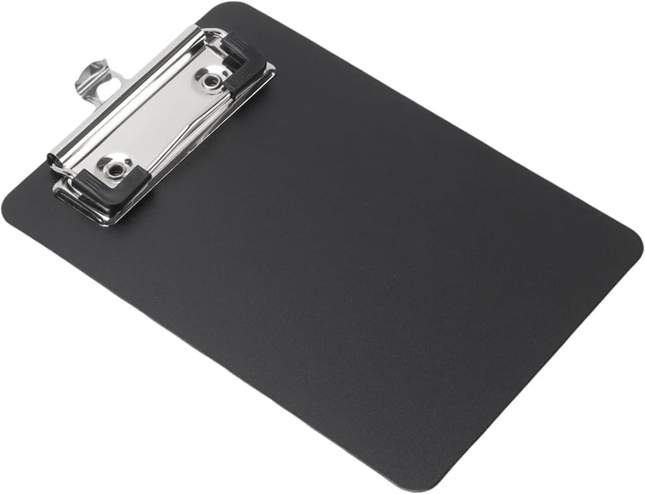 18 Stück Schwarz Klemmbrett A6, 10 x 15 cm Kunststoff Schreibplatte mit Metallklemme, Klemmbretter m