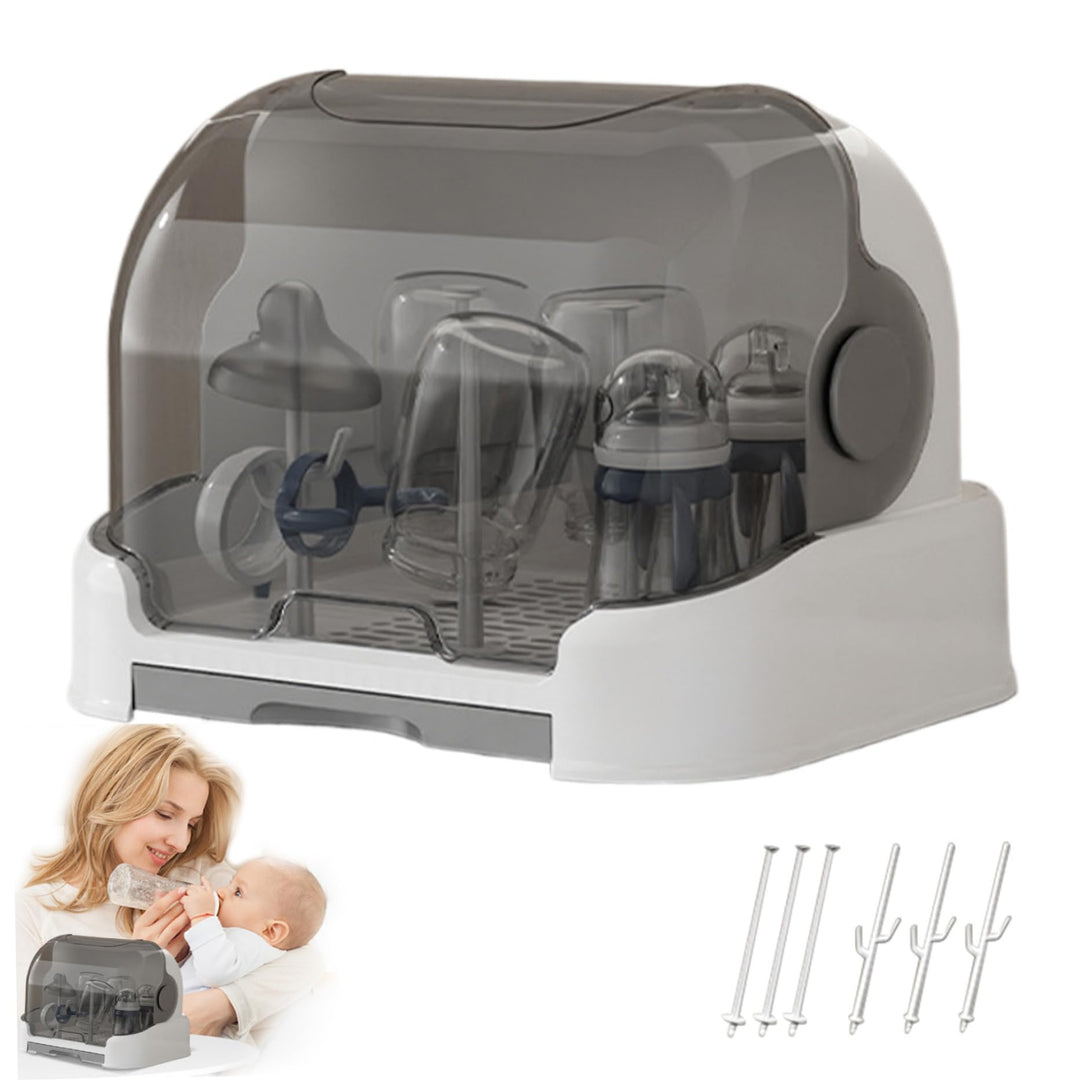 Babyflaschen Organizer, 15,7 -Zoll -Staubdicht von Babyflaschen Aufbewahrungsbox mit Deckel und abne