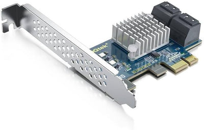 PCIe SATA X4 Card 4 Port with 4 SATA Cables and Low Profile Bracket, 6Gbps SATA3.0 Controller PCI Ex
