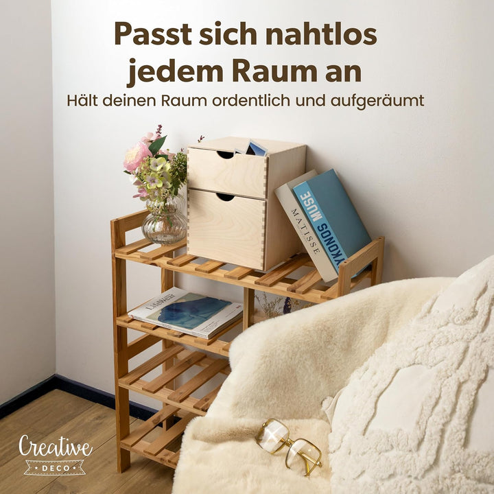 Creative Deco Schubladenbox Schubladenelement | 2 Schubladen | 25 x 20 x 31 cm (+/- 1 cm) | Mini-Kom