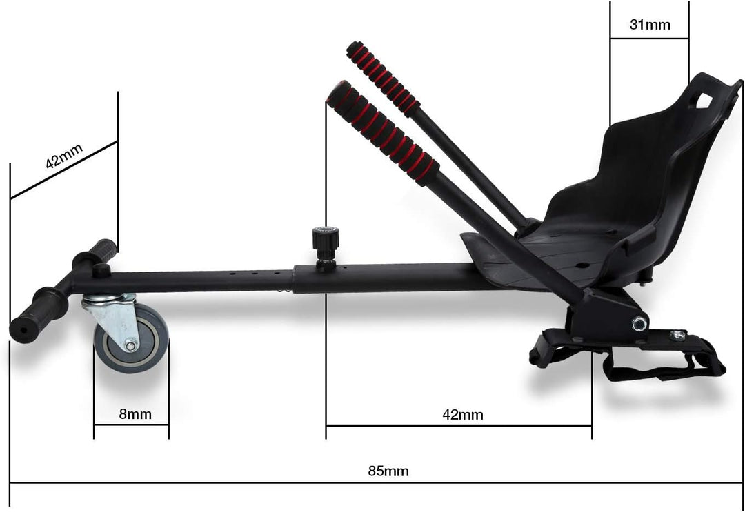 Herrselsam Hoverboard Sitz, Hoverboard mit Sitz verstellbarer,Sitzscooter Kompatibel Sitz für 6,5-10