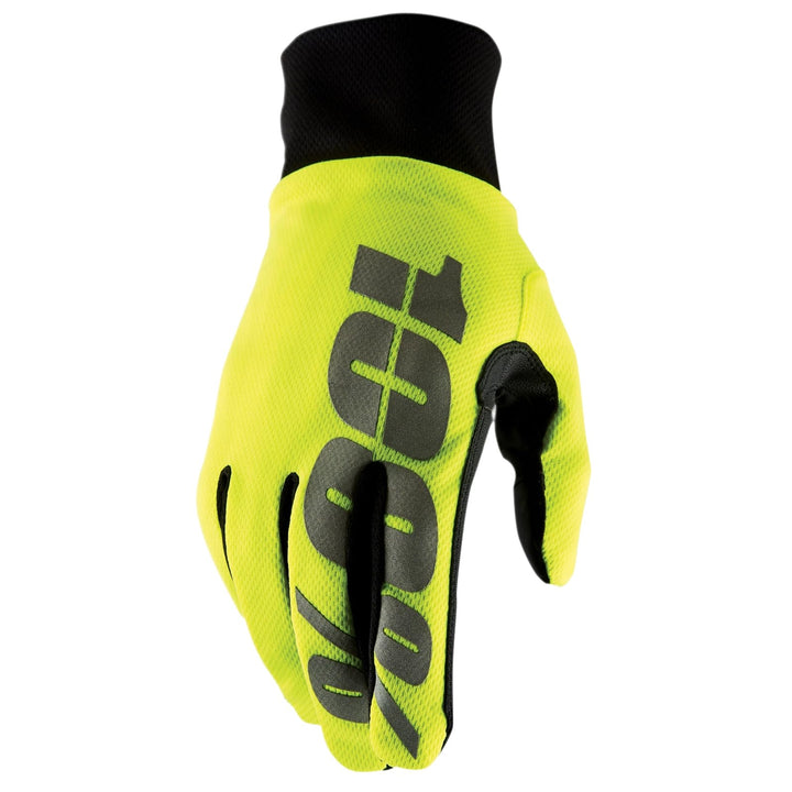 100% HYDROMATIC Motocross and Snowmobile Gloves - Water Resistant MX & Powersport Racing Protective