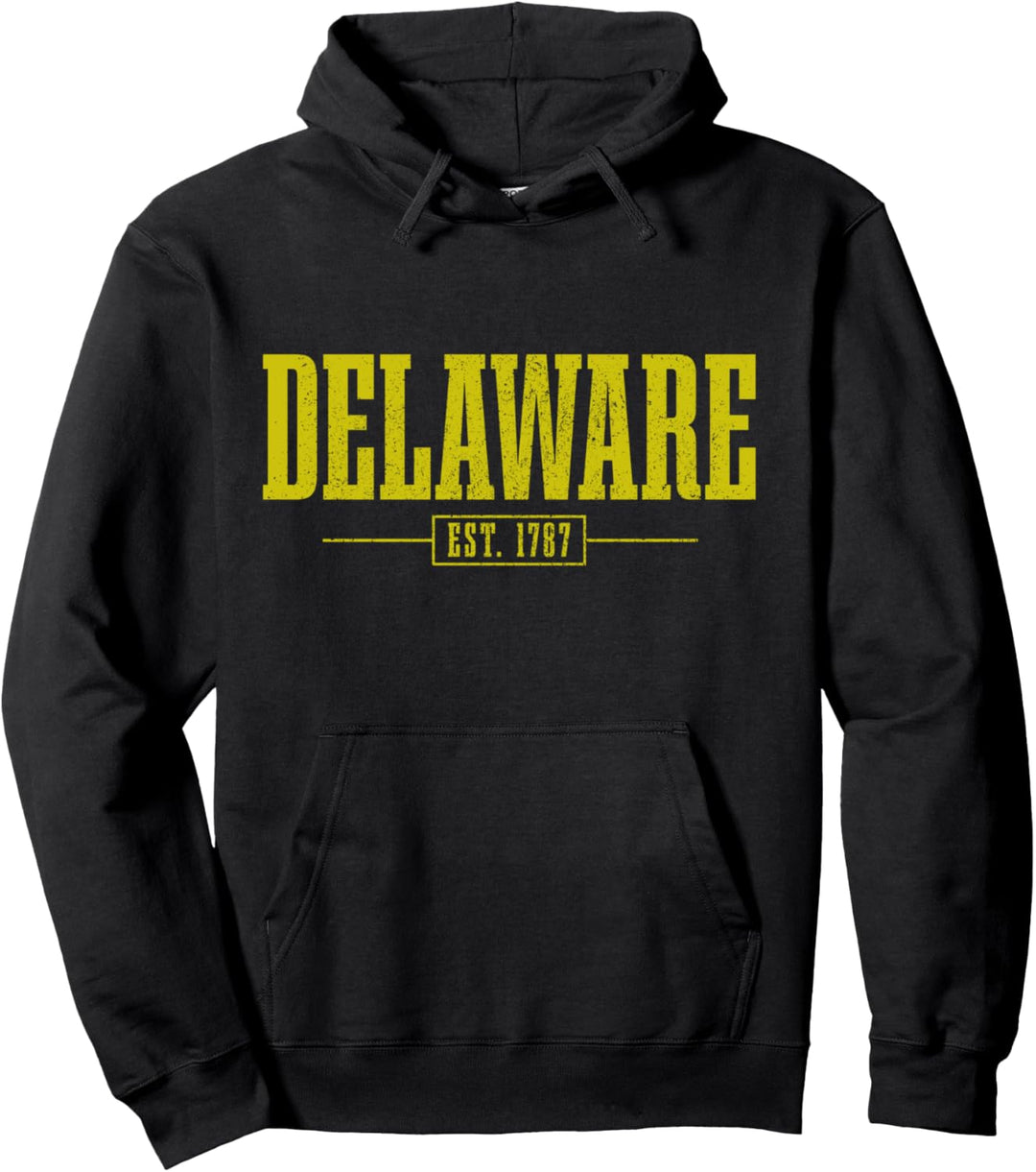 Delaware Est. 1787 Vintage USA Amerika Souvenir Pullover Hoodie