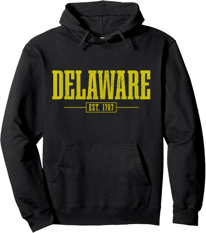 Delaware Est. 1787 Vintage USA Amerika Souvenir Pullover Hoodie