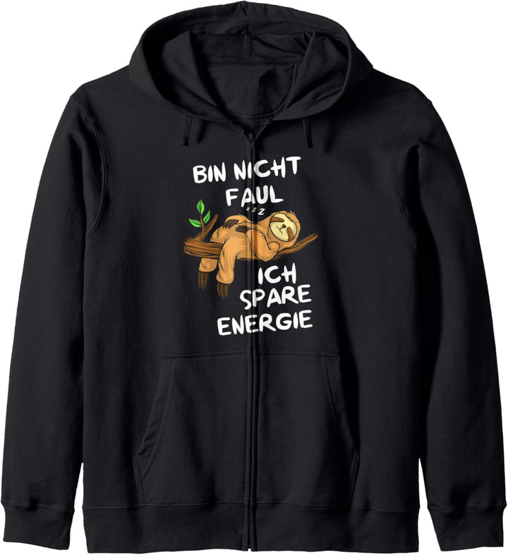 Faultier Müde Mitarbeiter Morgenmuffel Chill Schlafshirt Kapuzenjacke