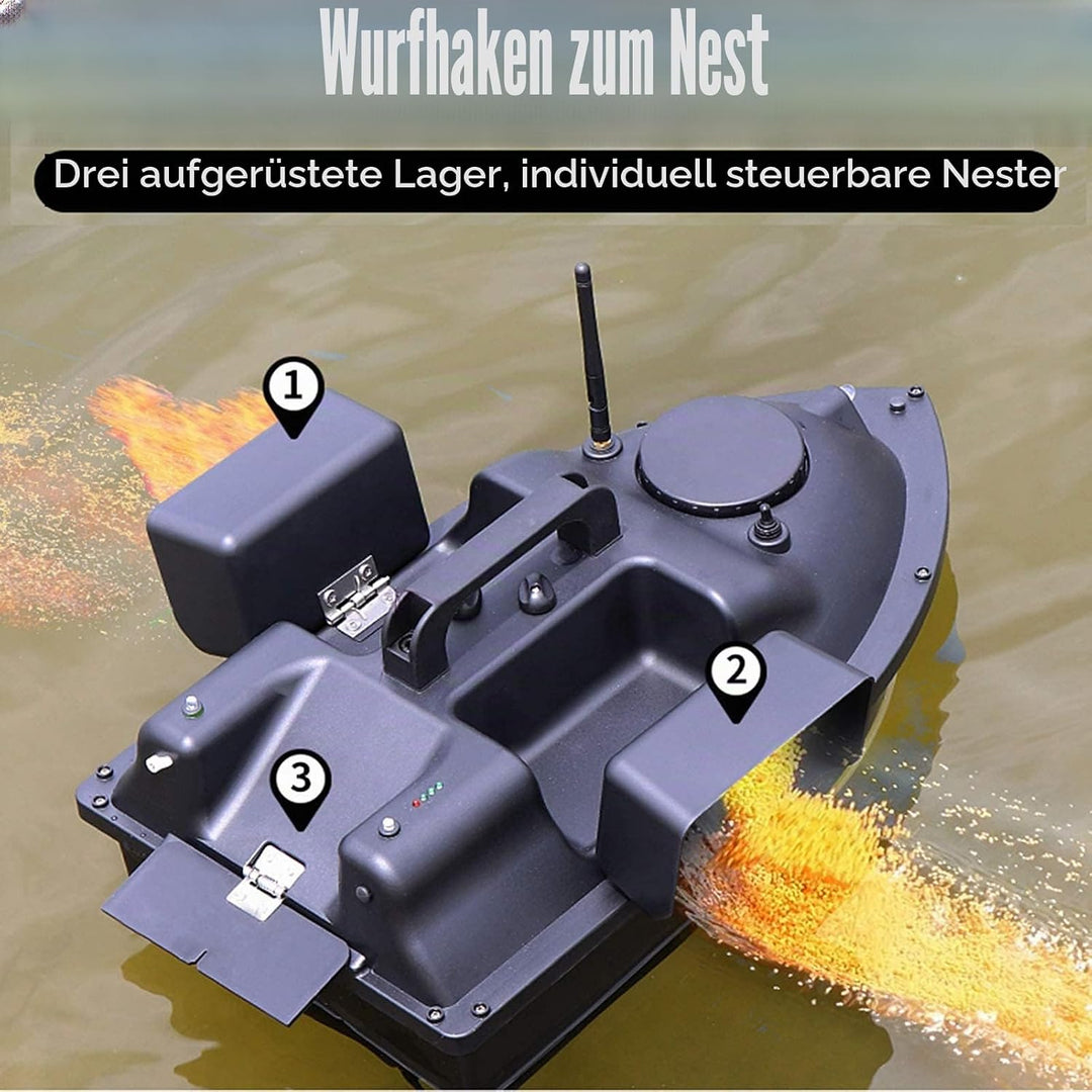 DYJD GPS-Smart-RC Wireless-Köder-Boot 2kg Laden automatischer Vorschub Return Fernbedienung 500M Ent