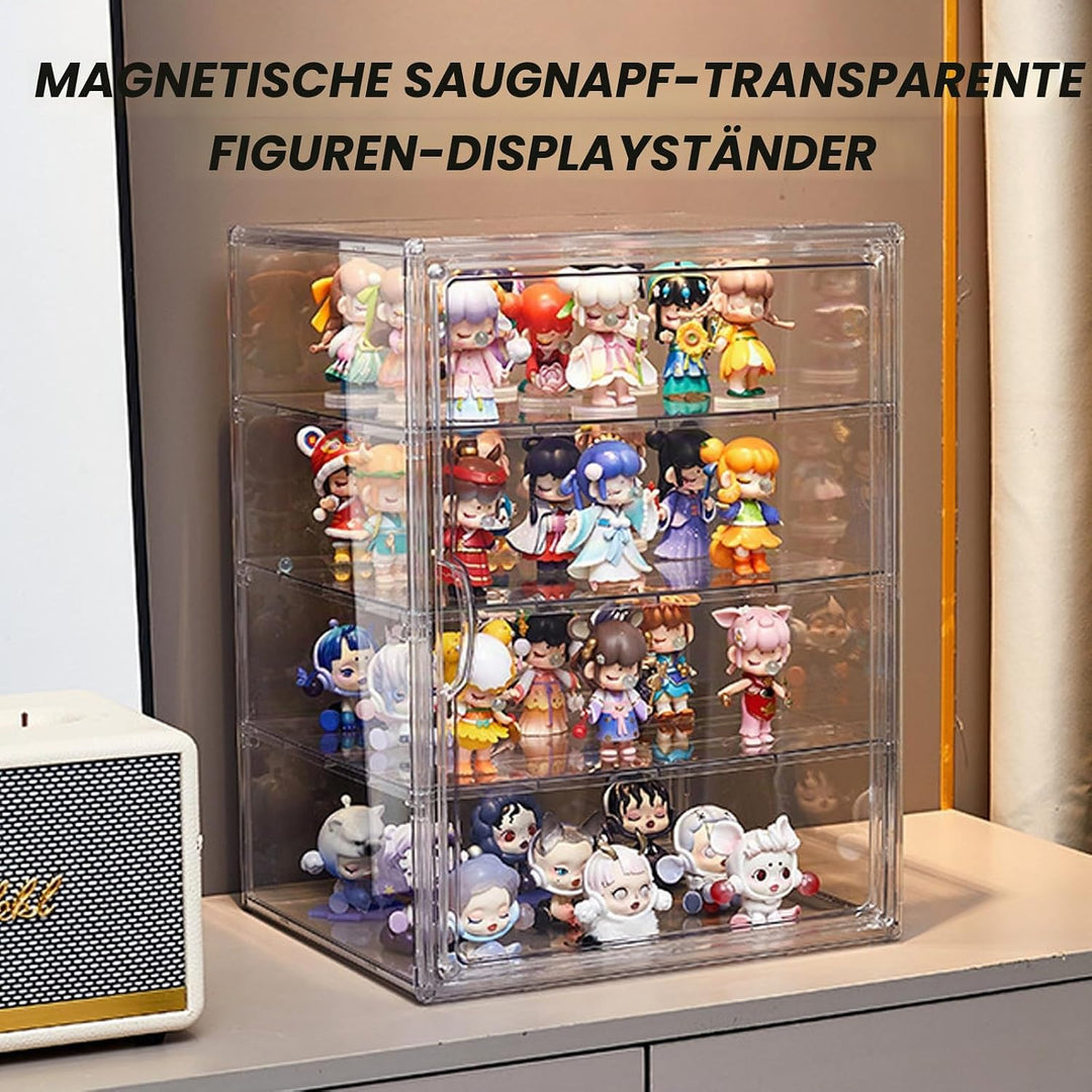 Brotaufbewahrungsbox Acrylbox: 4 Schichten Magnetische Anziehung Gross Transparente Brotbox mit 3 Pa