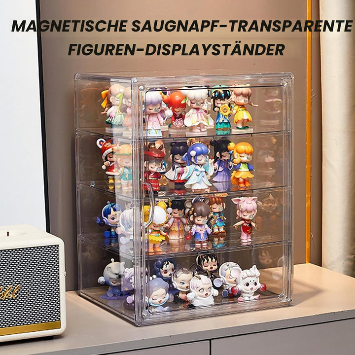 Brotaufbewahrungsbox Acrylbox: 4 Schichten Magnetische Anziehung Gross Transparente Brotbox mit 3 Pa