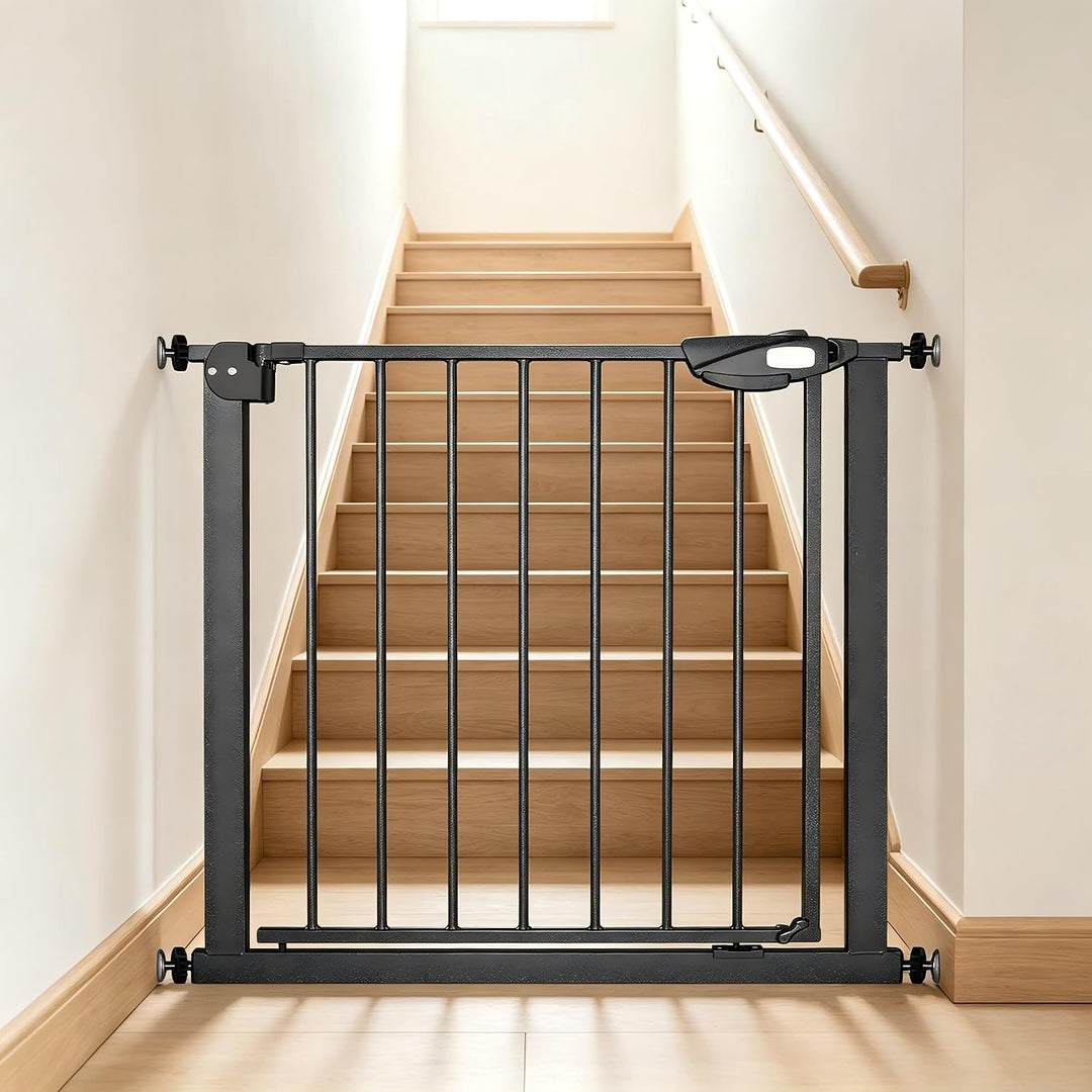 YRHome Türschutzgitter Treppengitter ohne Bohren für Breiten 95-105 cm,180° beidseitig öffnen Autocl