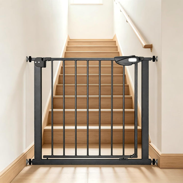 YRHome Türschutzgitter Treppengitter ohne Bohren für Breiten 95-105 cm,180° beidseitig öffnen Autocl