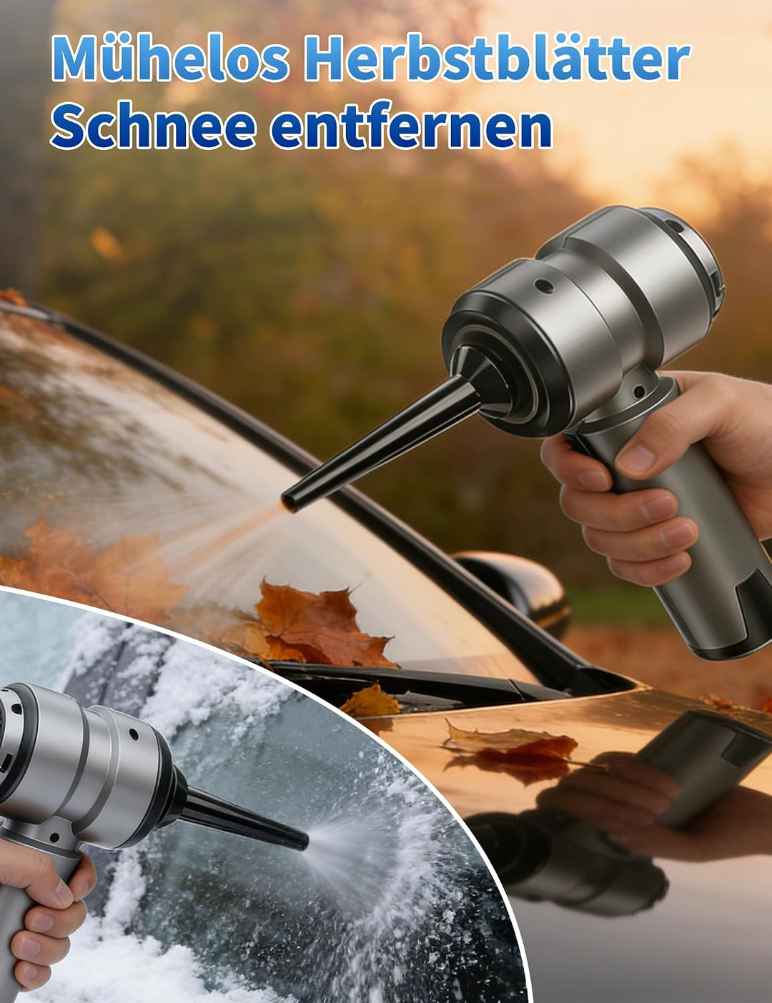 Autostaubsauger 4-in-1 Handstaubsauger Akku Kabellos, 16000Pa Bürstenloser Motor, 43Min Ultra-Lange