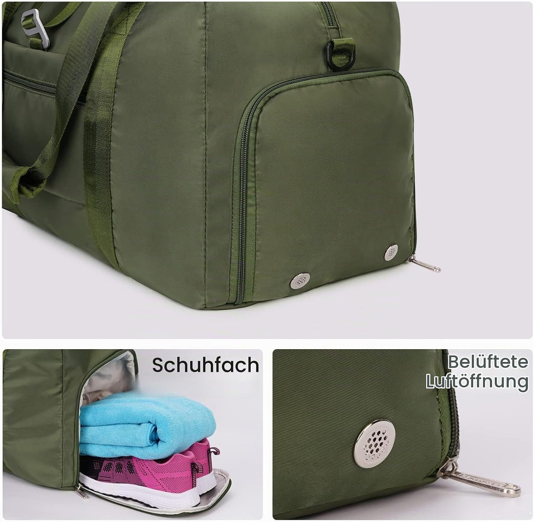 Ceneda Sporttaschen Klassische Reisetasche mit Schuhfach und Kulturtasche Sporttasche Damen Herren T