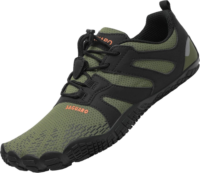 SAGUARO Herren Damen Barfussschuhe Atmungsaktiv Traillaufschuhe rutschfeste Fitnessschuhe 36 EU Arme