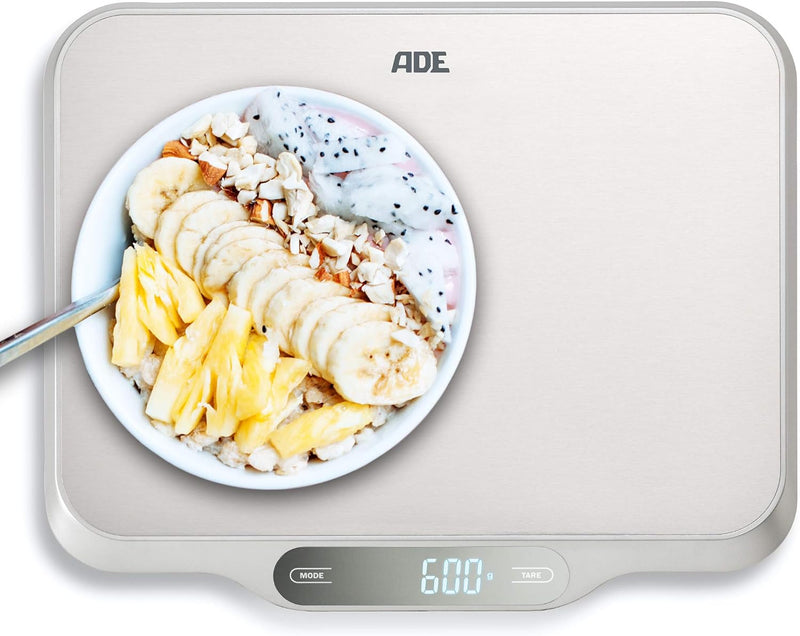 ADE Extra grosse Küchenwaage digital bis 15 kg | Wiegefläche 26x31 cm | Paketwaage