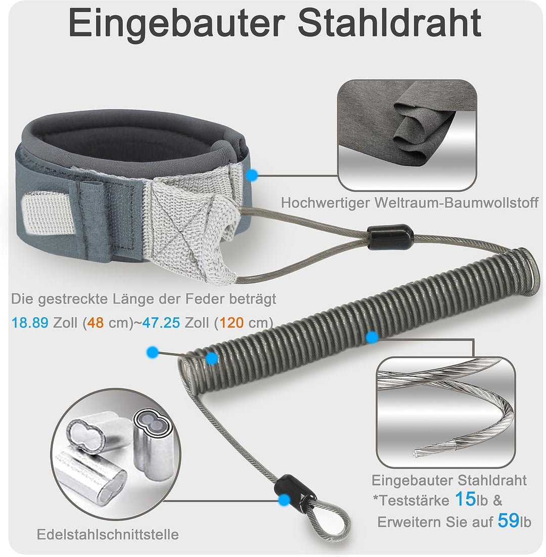 FitStill wasserdichter Einbeinstativ, schwimmender Handgriff + Sicherheits-Handschlaufe mit Stahlker