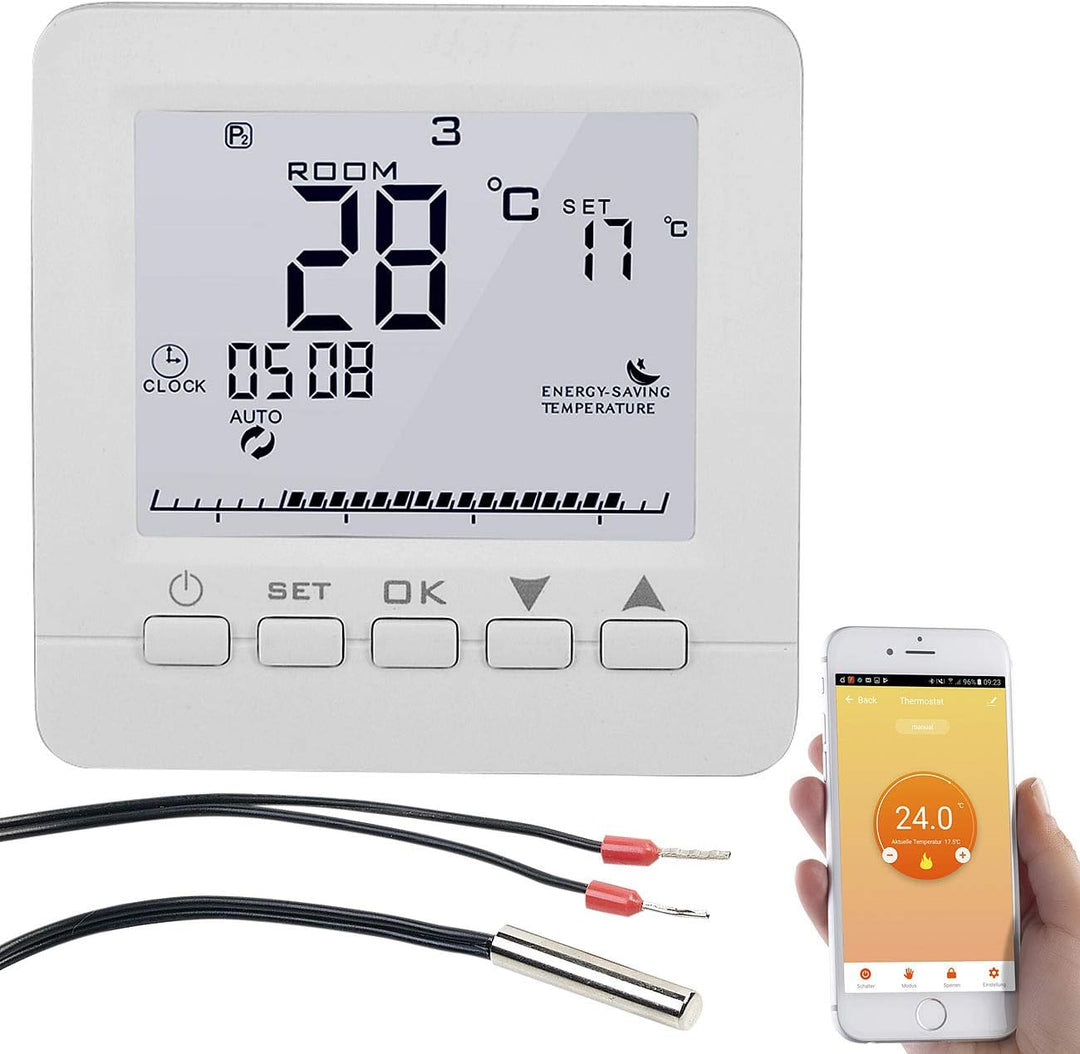 revolt Wandthermostat: 4er-Set WLAN-Thermostate für Fussbodenheizung, für Siri, Alexa &amp; GA (Raum The