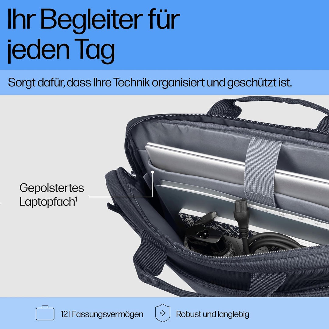 HP Everyday 16 Zoll Laptop-Aktentasche – Wasserabweisend, Vielseitig mit Abnehmbarem Schultergurt un