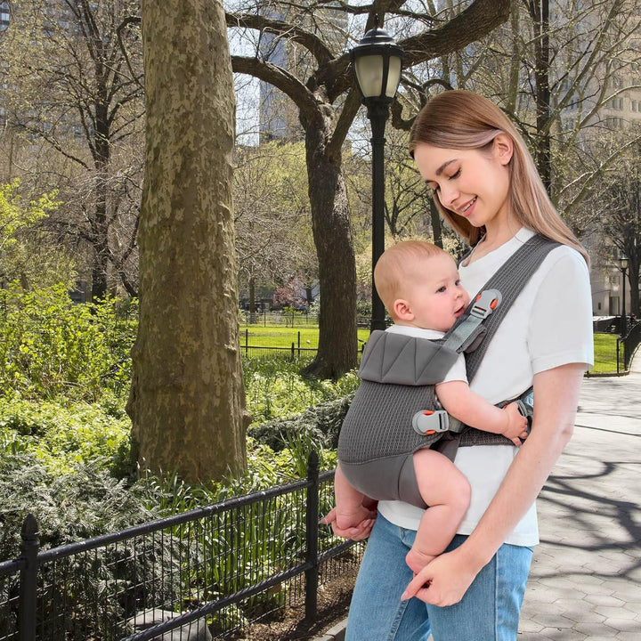 IULONEE Babytrage für Neugeborene Ergonomic Baby Carrier Tragbar Babytrage Vorne nach hinten tragen