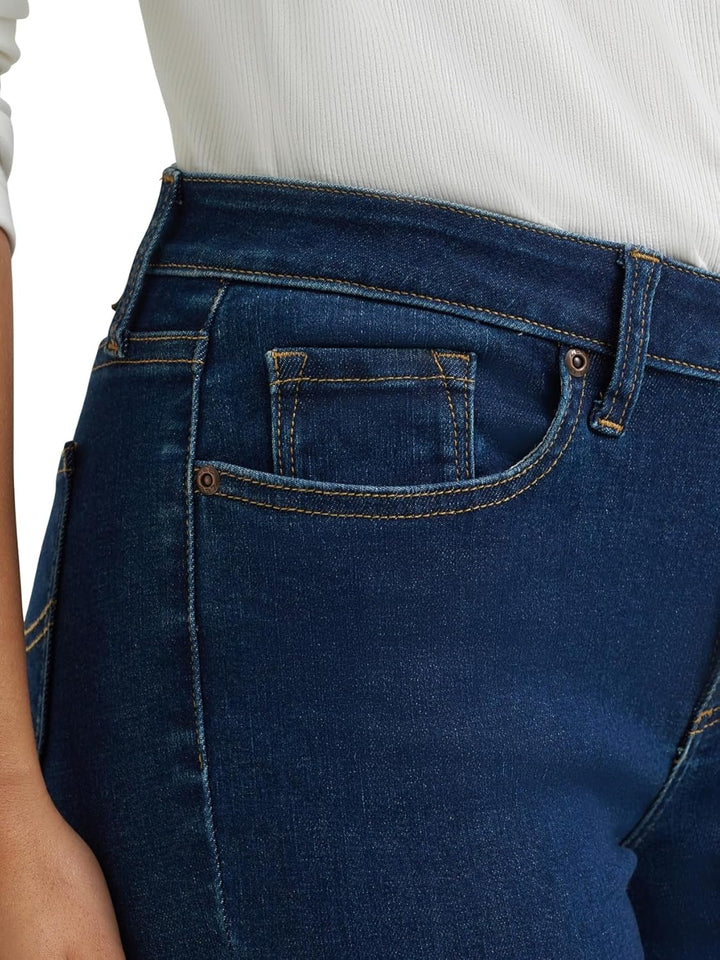 Lee Legendäre Damen-Jeans, mittlere Taille, gerades Bein, Übergrösse 2 Dark Secret, 2 Dark Secret