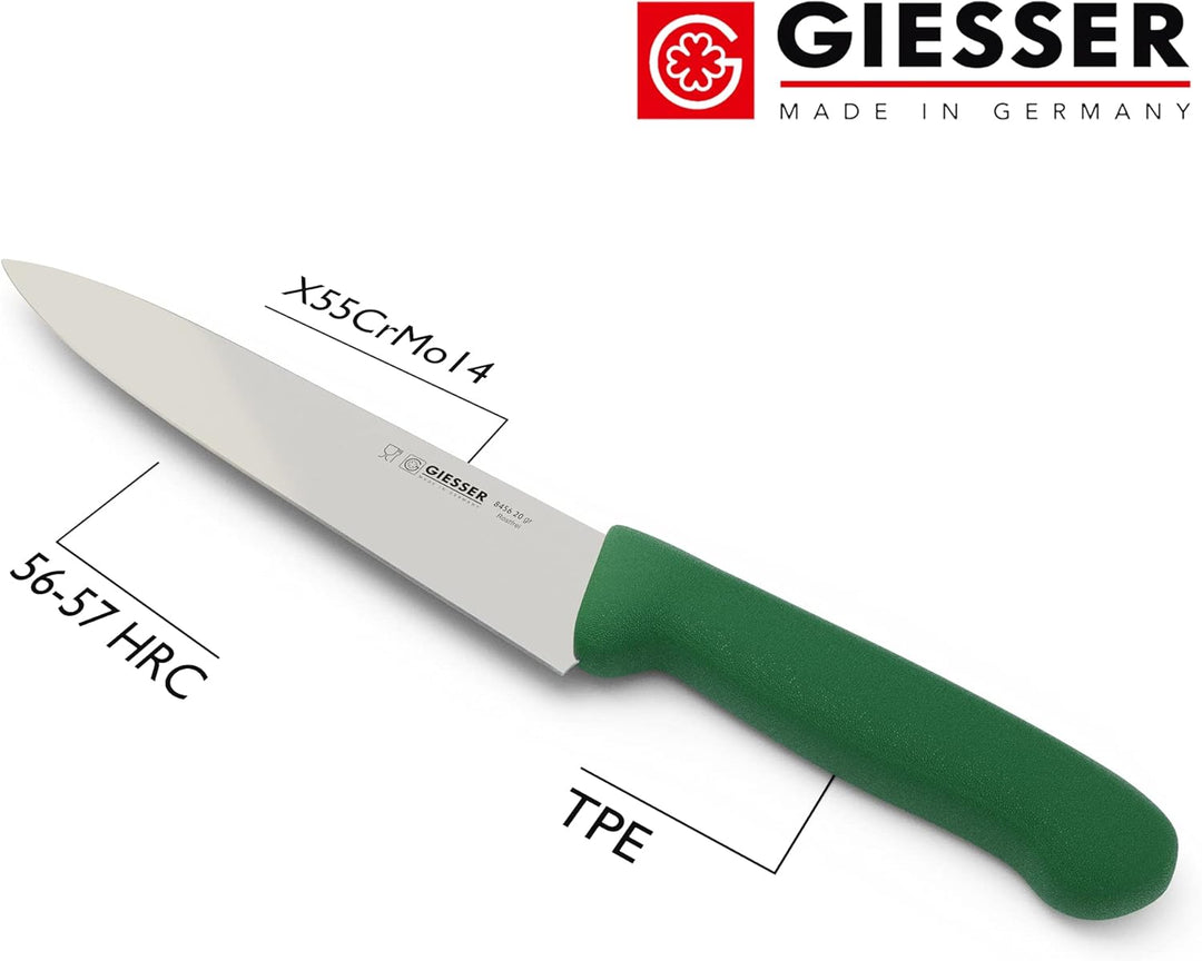 Giesser seit 1776 - Made in Germany - Tranchiermesser grün, Basic Green, Klinge 20 cm, rutschfest, s