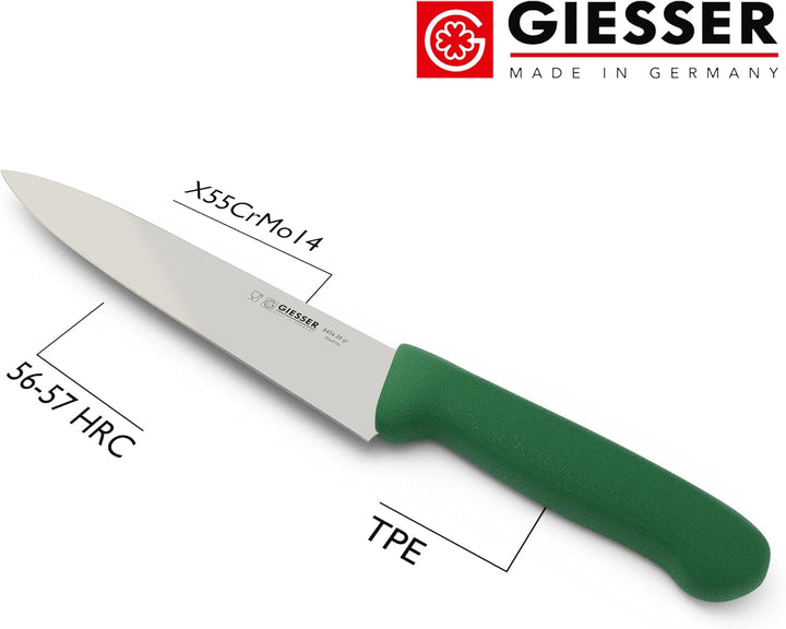 Giesser seit 1776 - Made in Germany - Tranchiermesser grün, Basic Green, Klinge 20 cm, rutschfest, s