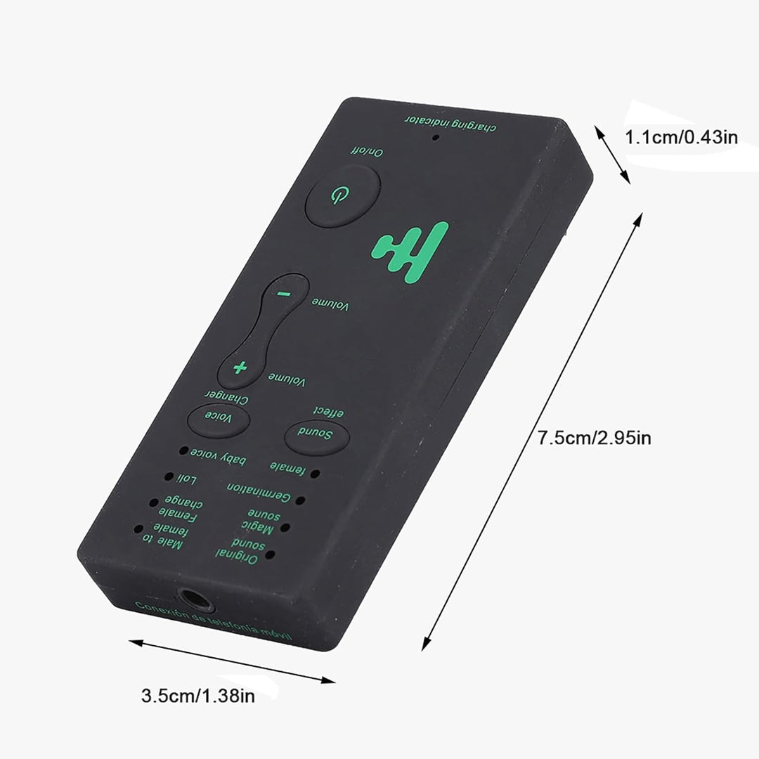 Tragbarer Voice Changer, 4 Sound Effects Phone Voice Changer Device Voice Disguiser, Soundeffektmasc