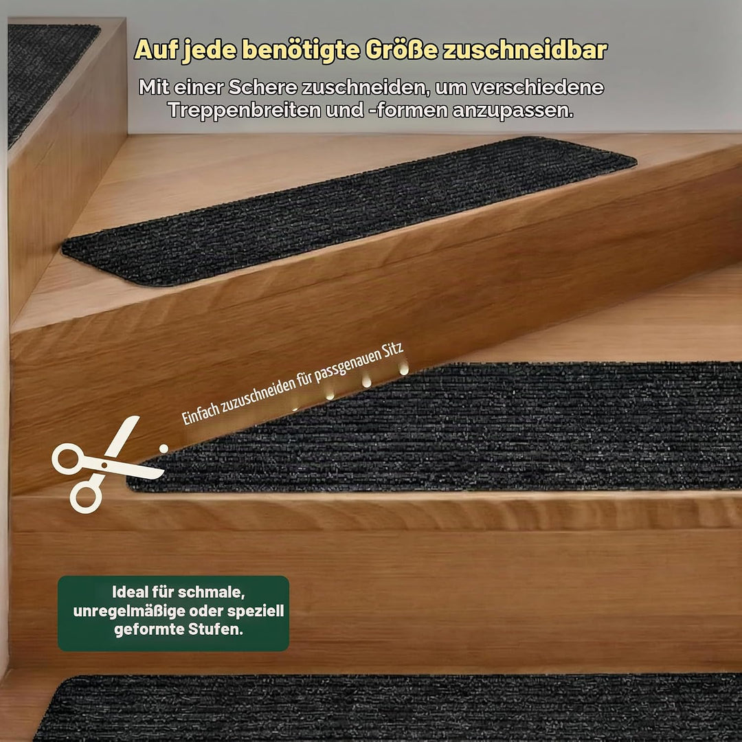 MBIGM 15er Set Stufenmatten 20 cm X 65 cm Treppenteppich Selbstklebend Sicherheit Stufenteppich für