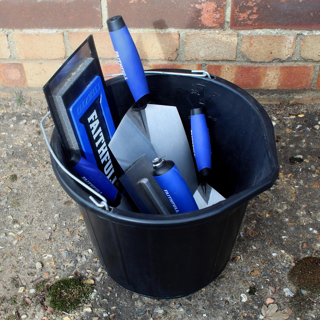 Faithfull Bucket 14 litre (3 gallon) - Black FAI3GBUCKET 14 Ltr Standard Schwarz, 14 Ltr Standard Sc
