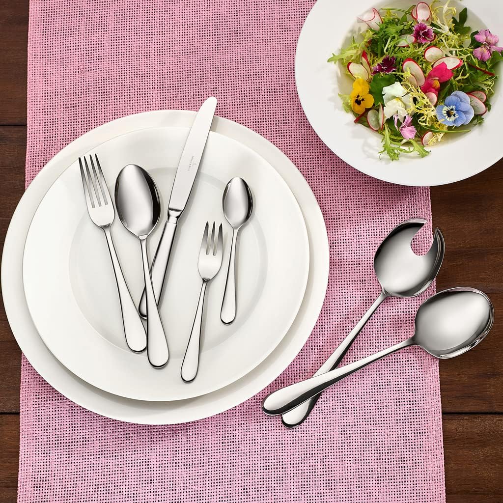Villeroy & Boch – Oscar Tafelbesteck 68 teilig, 12 Personen, spülmaschinenfest, rostfrei, Besteck Ed