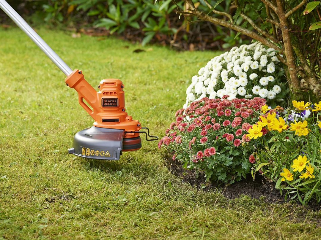 Black+Decker BESTA525 Elektro-Rasentrimmer/Rasenkantenschneider 230 V, Schwarz, 25 cm + vollautomati