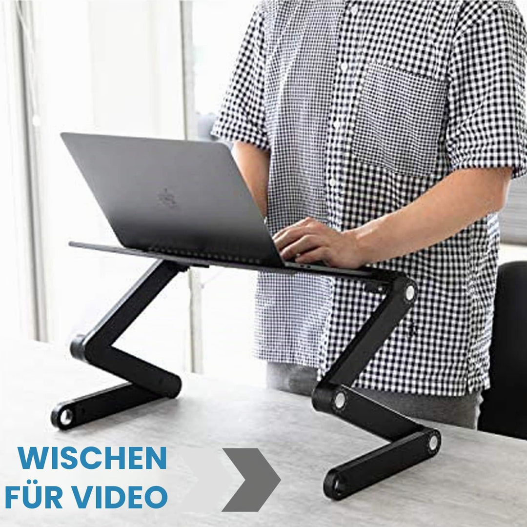 WonderWorker Newton Klappbare Laptoptisch, Einstellbare Höhe, Neigungswinkel und Position, Lüftungss
