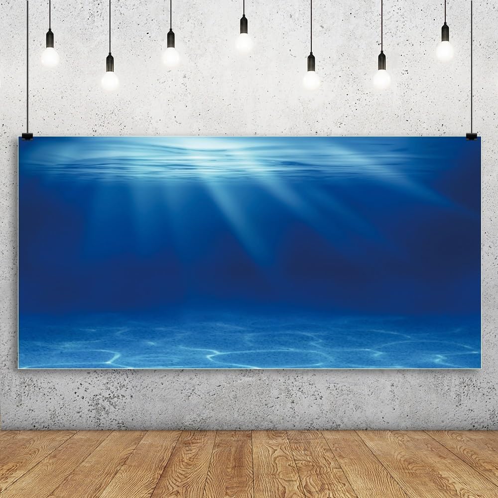 Renaiss 2.5x1.2m Unterwasser Blaues Meer Hintergrund Aquarium Fotografie Hintergrund Aquarium Dekora