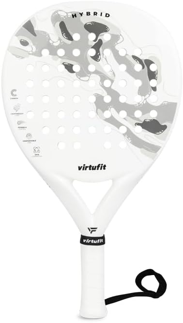 VirtuFit Hybrid Padelschläger - Weiss - Grau